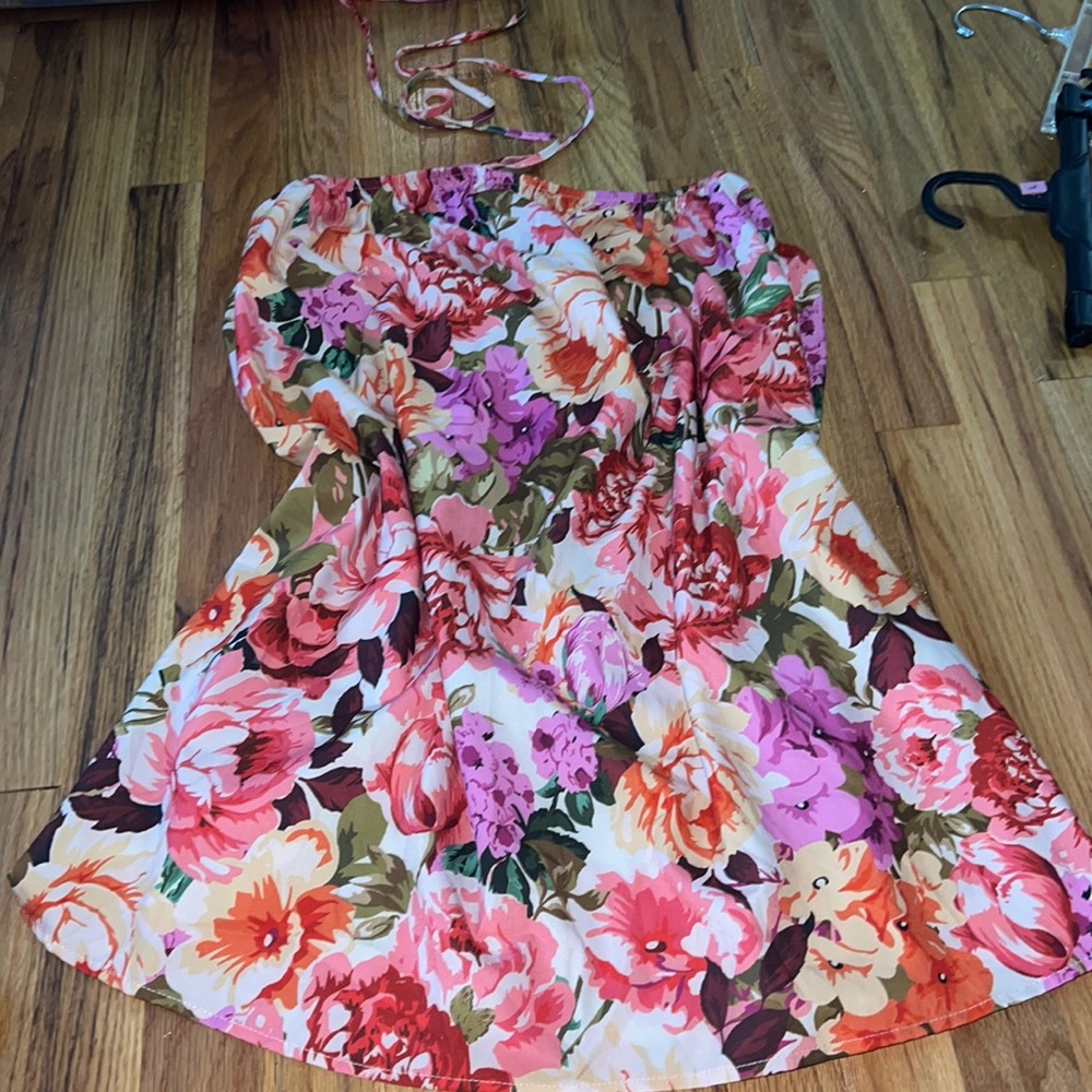 Boho floral short, vacation dress
